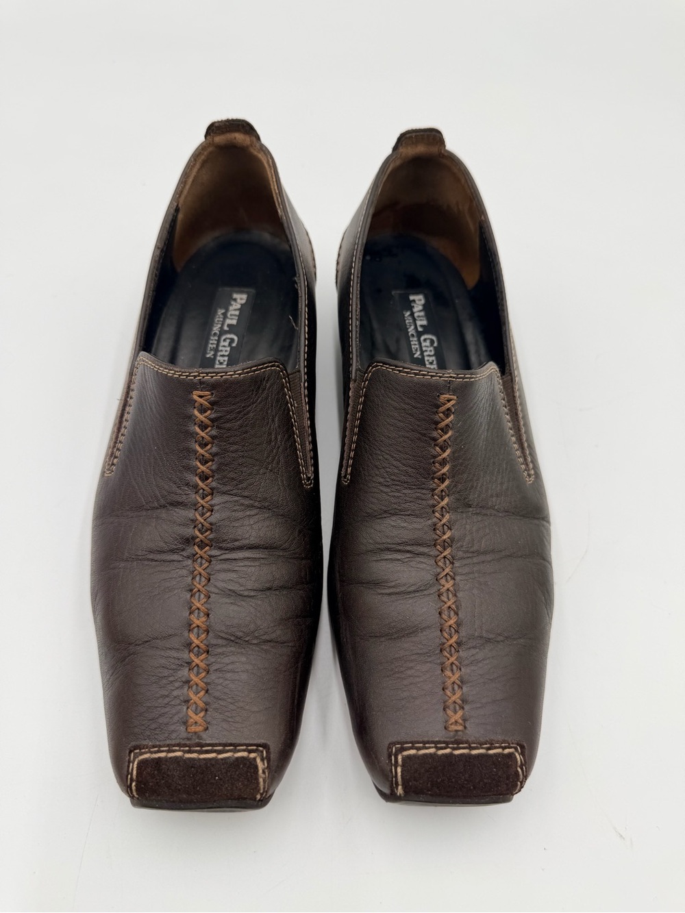 Paul Green Brown Leather & Suede Shoes Jada Sport Vintage Fashion Slip On Sz 5